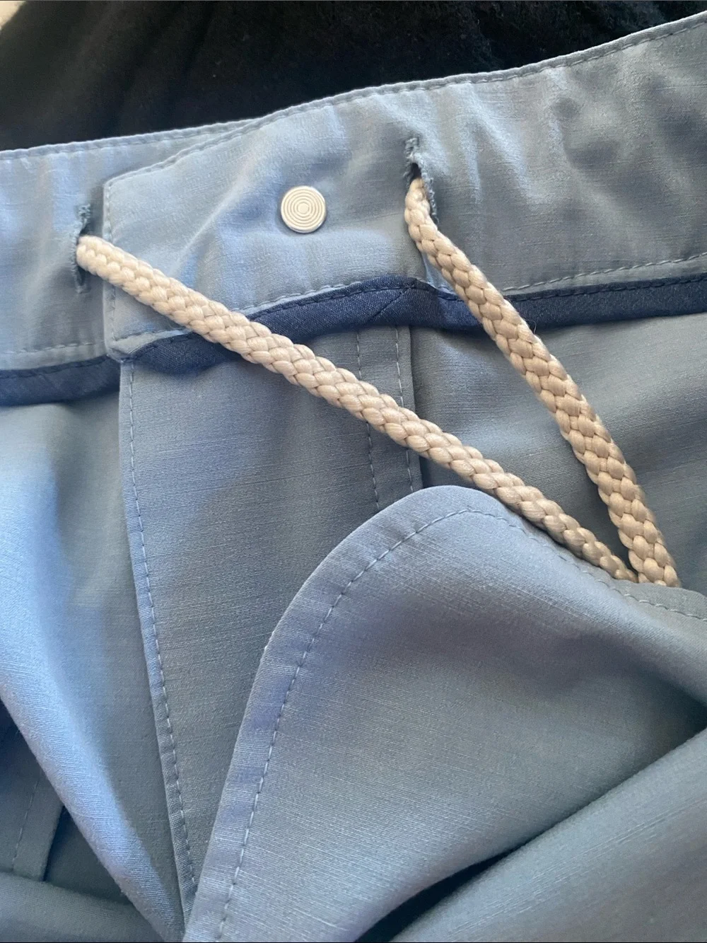 Faherty All Day Shorts 5” Inseam Blue Button Fly Trouser Shorts Size 36